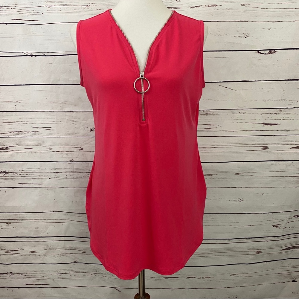 JM Collection Sleeveless Tunic Blouse Medium